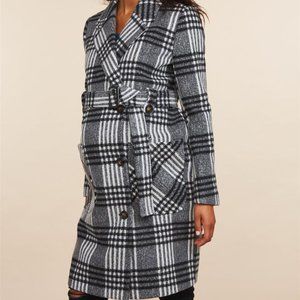 MOTHERHOOD MATERNITY Belted Wool Trench Coat-Sz. S